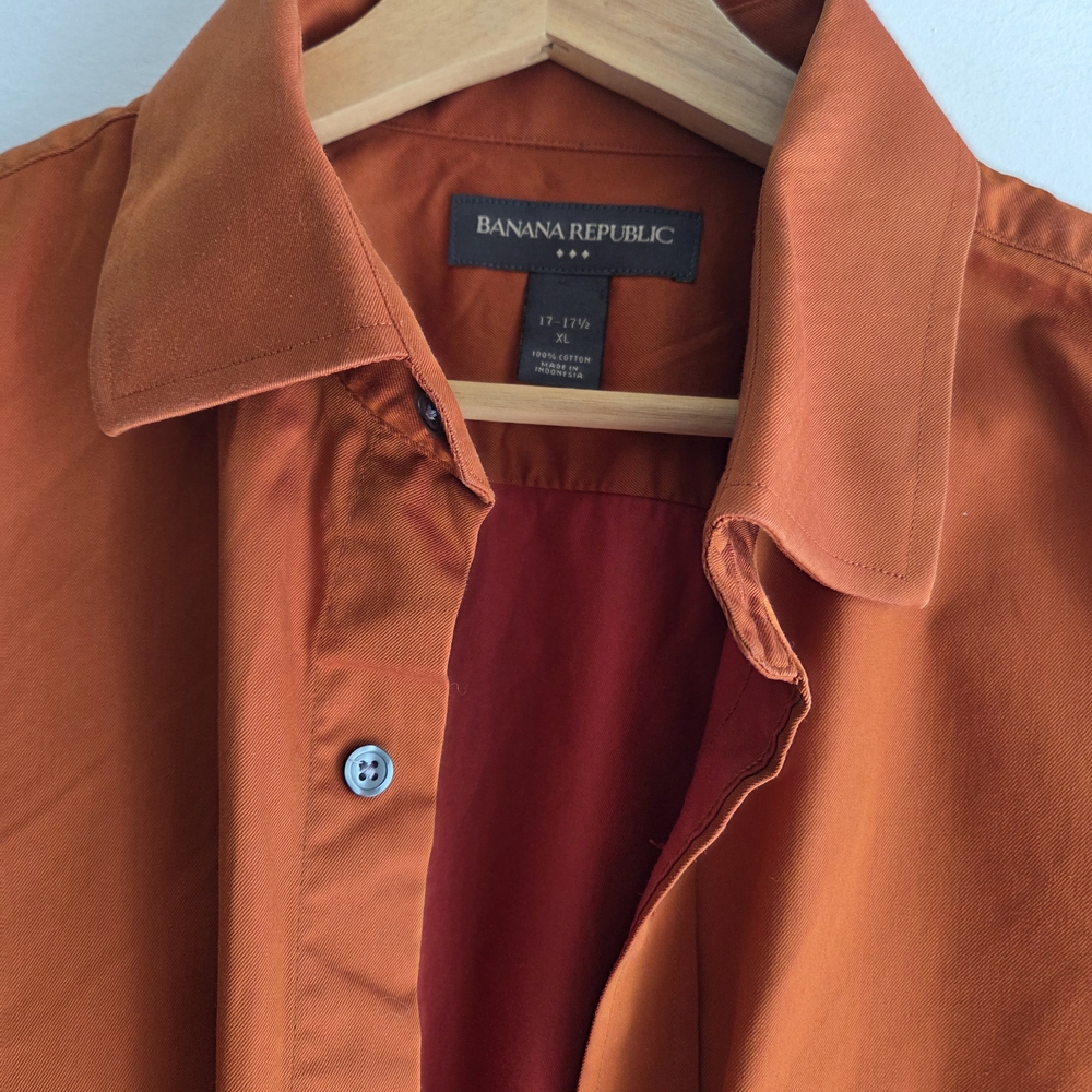 BananaRepublic Orange Button-Up Shirt